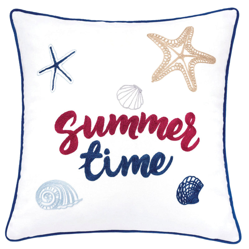 Emmie White 20" X 20" Pillow, Summer Time