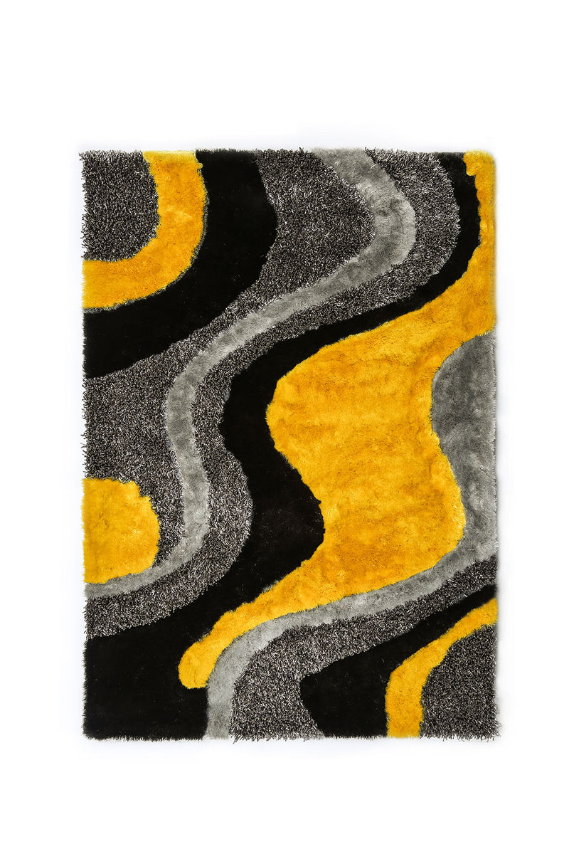 Vancouver Gray/Yellow 5' X 8' Area Rug - Star USA Furniture Inc