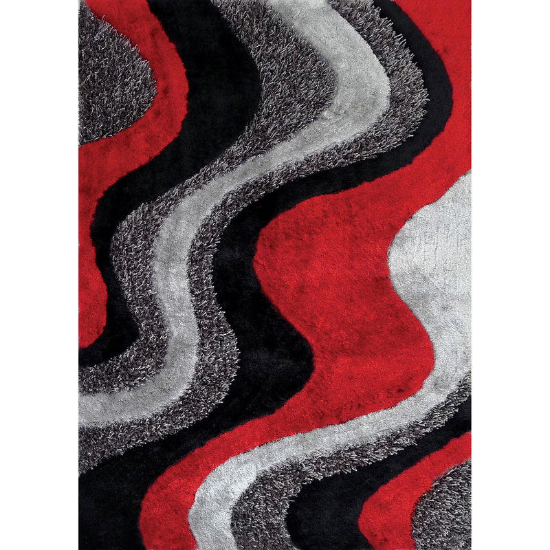 Vancouver Black/Gray/Red 5' X 7' Area Rug - Star USA Furniture Inc