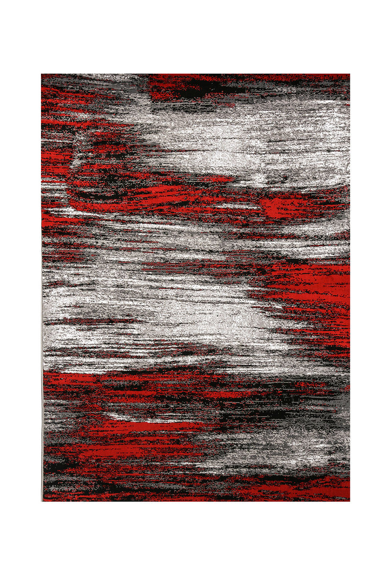 Sivas Gray/Red 5' X 8' Area Rug - Star USA Furniture Inc