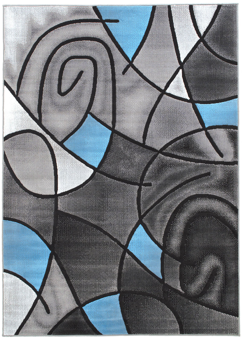 Sivas Charcoal Blue 5' X 8' Area Rug