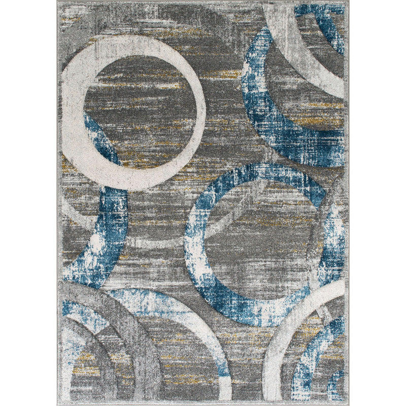 Develi Gray/Blue 5' X 7' Area Rug - Star USA Furniture Inc