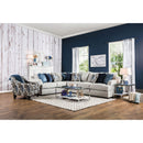 PENNINGTON Light Gray/Blue Sectional - Star USA Furniture Inc