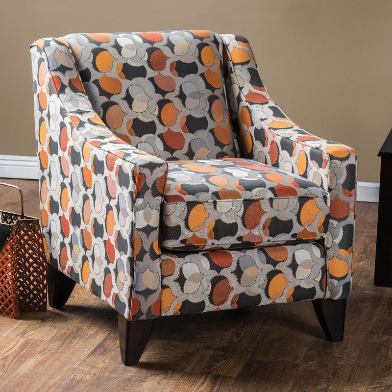 PENNINGTON Orange/Multi Chair, Ogee Pattern