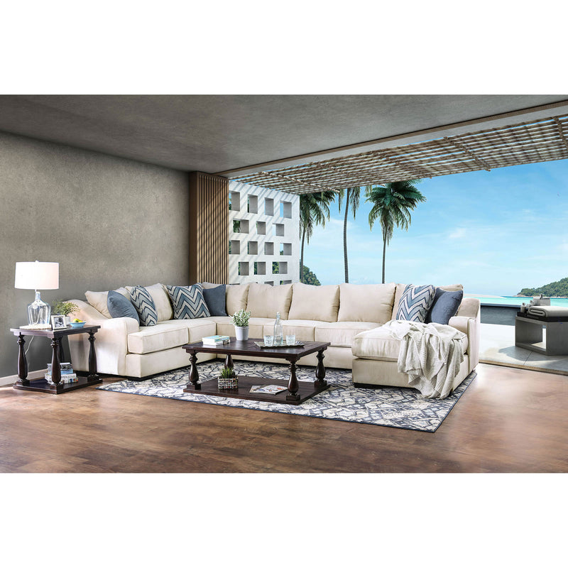 Marisol Ivory/Blue Sectional