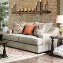 Jayne Light Gray/Orange Love Seat - Star USA Furniture Inc