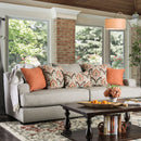 Jayne Light Gray/Orange Sofa - Star USA Furniture Inc