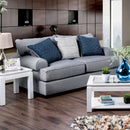 GILDA Gray/Navy Love Seat, Gray - Star USA Furniture Inc