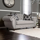 VIVIANA Gray/Black Love Seat, Gray - Star USA Furniture Inc