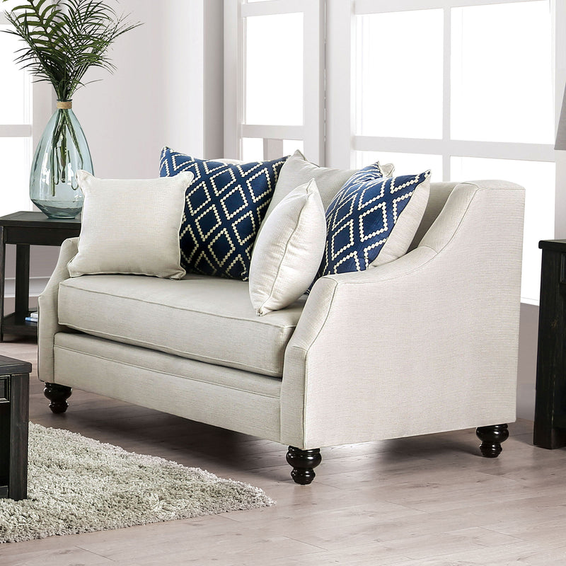 Nefyn Ivory Love Seat - Star USA Furniture Inc