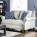 Giovanni Beige/Blue Love Seat - Star USA Furniture Inc