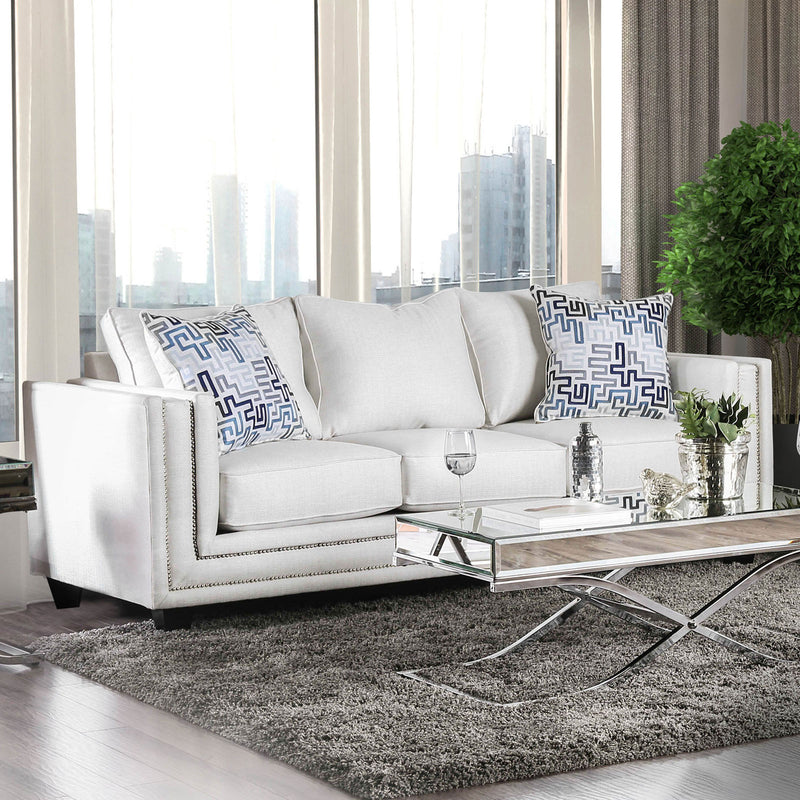 Ilse Off-White/Blue Sofa - Star USA Furniture Inc