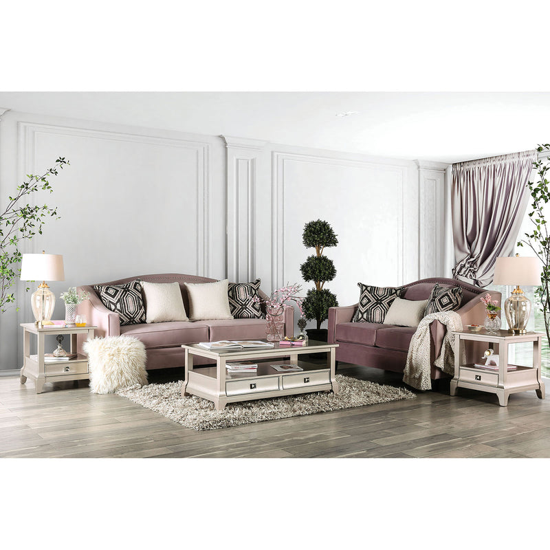 Campana Blush Pink Sofa + Love Seat - Star USA Furniture Inc