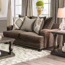 Pauline Dark Brown Love Seat - Star USA Furniture Inc