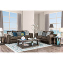 Pauline Brown/Blue Sofa + Love Seat - Star USA Furniture Inc