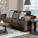 Pauline Brown/Blue Love Seat - Star USA Furniture Inc