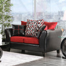 Braelyn Black/Red Love Seat - Star USA Furniture Inc