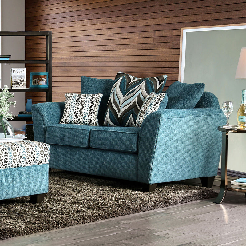 River Turquoise Love Seat