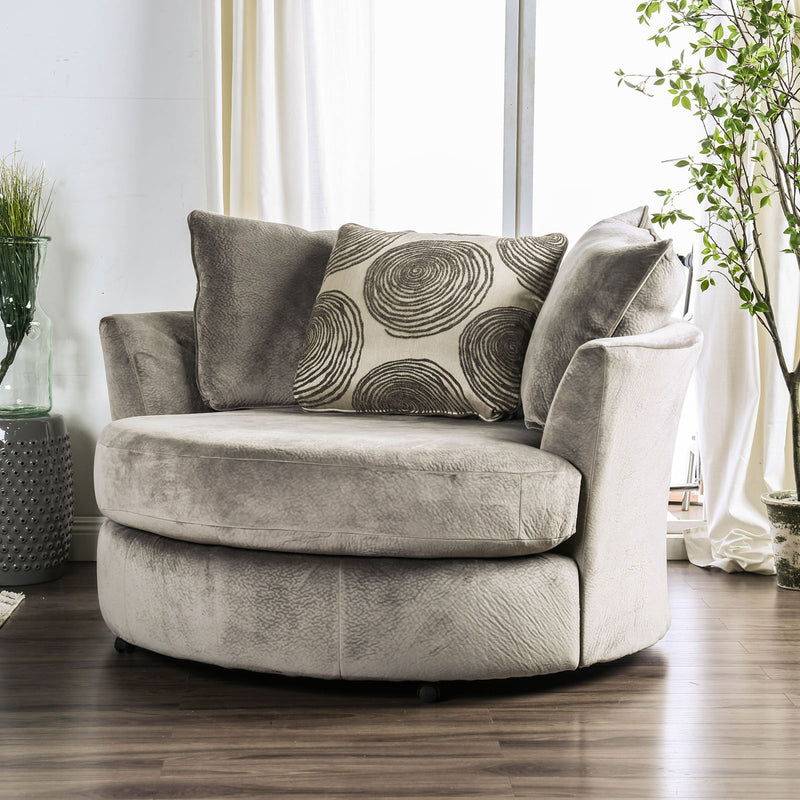 Bonaventura Gray/Pattern Swivel Chair