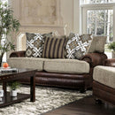 Reyna Warm Gray/Brown Love Seat - Star USA Furniture Inc