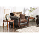 Franklin Dark Brown/Tan Chair With Pu In Brown - Star USA Furniture Inc