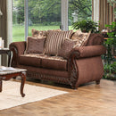 TABITHA Brown Love Seat, Brown - Star USA Furniture Inc