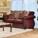 TABITHA Wine Love Seat, Wine - Star USA Furniture Inc