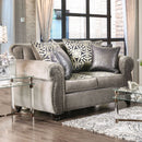 Sinatra Gray/Champagne Love Seat - Star USA Furniture Inc