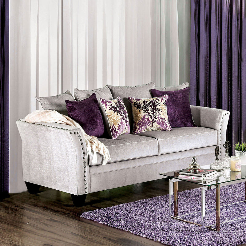 OLIVIERA Gray/Purple Sofa