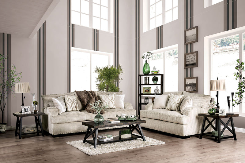 Zayla Golden Ivory Sofa + Love Seat - Star USA Furniture Inc