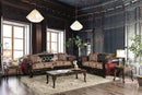 Quirino Burgundy/Dark Brown Sofa + Love Seat - Star USA Furniture Inc