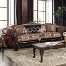 Quirino Burgundy/Dark Brown Sofa - Star USA Furniture Inc