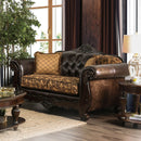 Quirino Tan/Dark Brown Love Seat - Star USA Furniture Inc