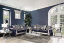 Katarina Navy/Silver Sofa + Love Seat - Star USA Furniture Inc