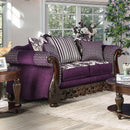 Emilia Purple/Silver Love Seat - Star USA Furniture Inc