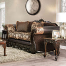 Newdale Brown/Gold Love Seat - Star USA Furniture Inc