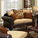 Doncaster Tan/Espresso/Dark Cherry Love Seat - Star USA Furniture Inc