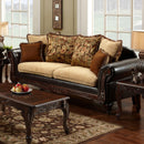 Doncaster Tan/Espresso/Dark Cherry Sofa - Star USA Furniture Inc