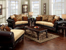 Doncaster Tan/Espresso/Dark Cherry Sofa + Love Seat - Star USA Furniture Inc