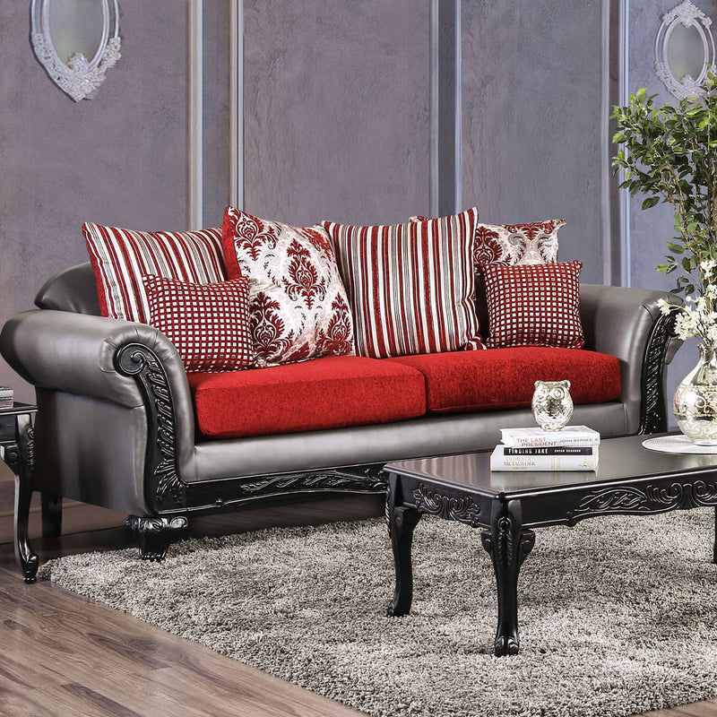 Midleton Gray/Red/Black Sofa