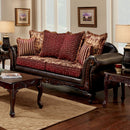 ELLIS Burgundy/Brown/Dark Cherry Sofa - Star USA Furniture Inc