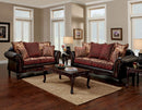 ELLIS Brown, Burgundy Sofa + Love Seat - Star USA Furniture Inc