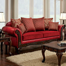 Marcus Red/Dark Cherry Sofa - Star USA Furniture Inc