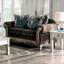 Saoirse Gray/Antique White Love Seat - Star USA Furniture Inc