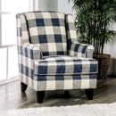 Nash Ivory Chair, Checkered - Star USA Furniture Inc