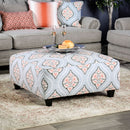 Tallulah Light Blue/Pattern Ottoman - Star USA Furniture Inc