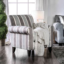 Misty Blue/Gray Stripe Chair - Star USA Furniture Inc