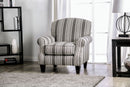 Ames Charcoal Chair, Striped - Star USA Furniture Inc